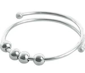 LIVAUNE S9999 Adjustable Anxiety Bead Fidget Ring size 8-10 - Bild 1 von 3