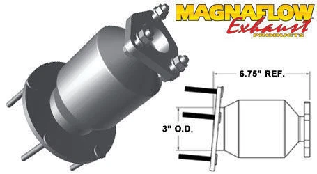 Convertidor catalítico Magnaflow de ajuste directo Magnaflow 1988-1992 Daihatsu Charade 1,0 L delantero Foto 1 de 1