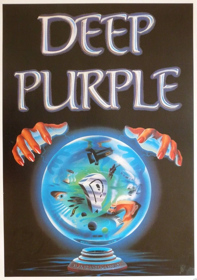 Póster Deep Purple 1990 esclavos y maestros raro 24x36" nuevo de colección importación Reino Unido Foto 1 de 1