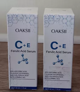 2X Oaksii Vitamin C + E Ferulic Acid Face Serum, Anti Aging Face Care 1 fl oz - Picture 1 of 11