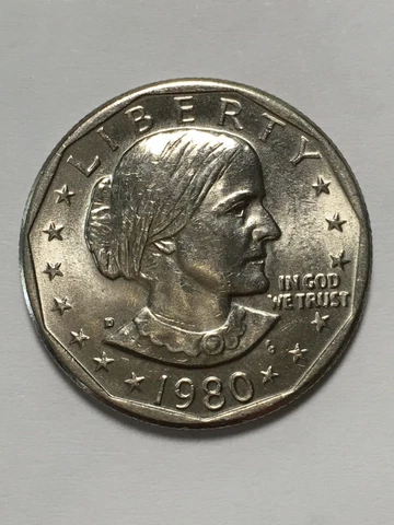 1980 D Susan B Anthony Dollar Wide Rim Coin Cover