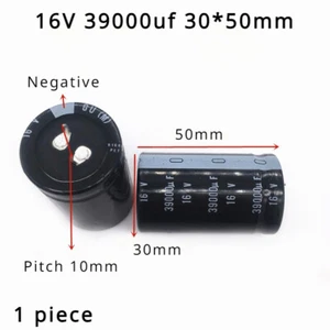 1 PCS 16V39000UF 30X50 electronic capacitor 39000UF 16V 30*50 105 degree 2 pins - Picture 1 of 3