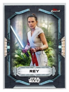 Topps Star Wars Finest Silver Base 80 Rey 2022 casi como nuevo - Imagen 1 de 2