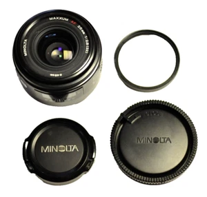 Minolta/Maxxum/Sony A 28mm f2.8 auto focus lens with a 49mm 1A filter & caps. #1 - Picture 1 of 5