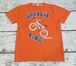 MINI BODEN 11 12 Boys Orange Wheelie King Short Sleeve Tee 11 12 - Picture 1 of 3