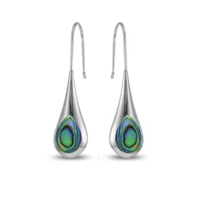 Sterling Silver Abalone Long Pear Drop Earrings - Image 1 of 3