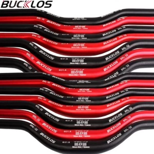 BUCKLOS Mountain Bike 31.8mm Handlebar DH Aluminum 720/780mm Hi-Rise 50/90mm Bar - Picture 1 of 27