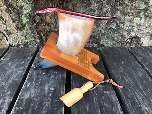 Yerba Mate- Mate Horn Guampa Custom wood Base -Straw - Spoon Personalized Gift - Picture 1 of 8
