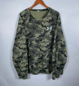 Under armour Camo Loose Fit Sweatshirt Adult 3XL Green Camouflage Crewneck - Picture 1 of 11