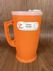 Sterlite No. 430 Jumbo Pitcher Made In USA Vintage Old Stock Orange - Picture 1 of 5