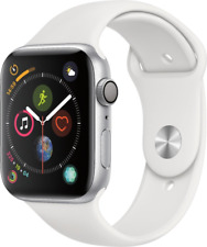 Apple Watch Series 4 (GPS) 44mm Silver Aluminum Case White Band (Silver) - Good