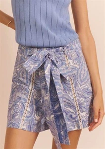 Pantalones Cortos EVARAE Petra en Vista Paisley Reino Unido 12/14 - Etiqueta - Imagen 1 de 2