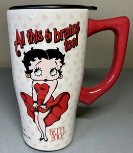 Spoontiques Betty Boop Ceramic Tall Travel Mug 18 OZ “ All This & Barines Too”  - Picture 1 of 3