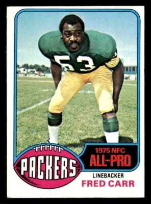 Fred Carr 1976 Topps All-Pro Card #360 Green Bay Packers - Image 1 of 2