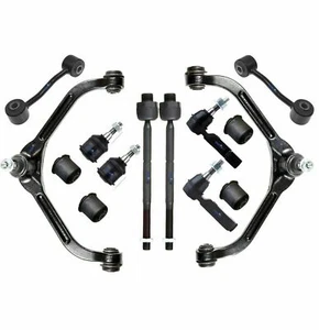 14 Pc Front Suspension Kit for Jeep Liberty 02-04 Upper Control Arms Tie Rod End - Picture 1 of 12