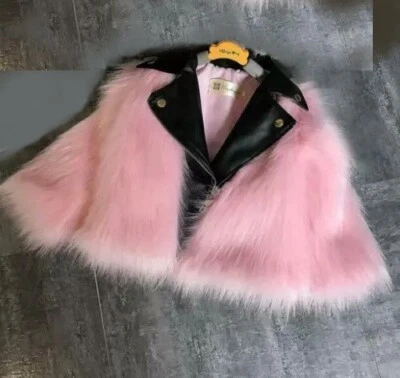 4T-5T ABRIGO PIEL SINTÉTICA NIÑOS ROSA CON CREMALLERA Y BOTÓN. MAILER REGALO GRATIS. Foto 1 de 3