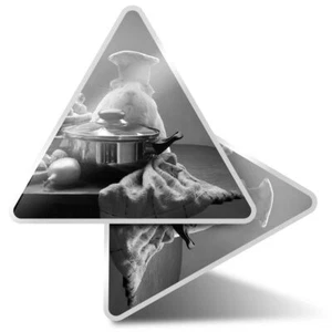 2 x Triangle Stickers 10cm - BW - Adorable Chef Guinea Pig Pet #39650 - Bild 1 von 9