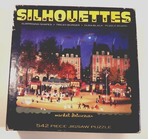 Puzzle Michel Delacroix Silhouettes 542 piezas Ceaco 2002 Fun Fair Place Des Vosges - Imagen 1 de 15