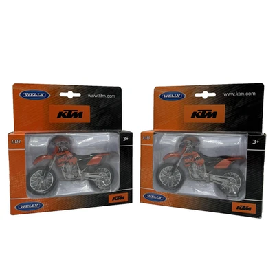 KTM 450 SX Racing Lot of 2 Welly 1:18 Die Cast Model Motorcycle New In Box - Image 1 of 4