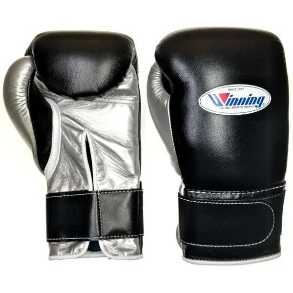 Winning Boxhandschuhe CO-MS-400B 12oz Schwarz Silber Pro Tape Typ JAPAN - Bild 1 von 1