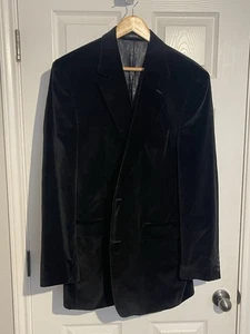 Ralph Lauren Men’s Black Velvet Jacket 42L - Picture 1 of 9