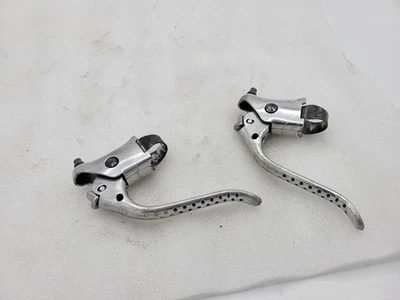 Vintage Weinmann Brake Levers Non Aero 22.2-23mm Road Bike Drop Bar Drillium  - Image 1 of 4