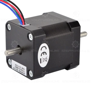 Dual Shaft Nema 17 stepper motor Bipolar 1.8deg 44Ncm 1.68A 42x48mm 4 Wires - Picture 1 of 7