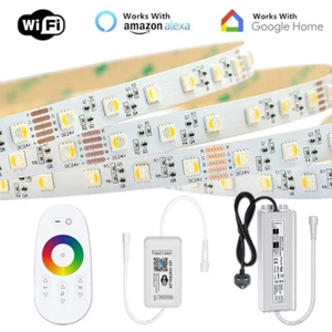 RGBW RGBWW 4 en 1 LED 60M 50M 30M 20M 10M WiFi Sincronización de Música LED Tira de Luz 24V - Imagen 1 de 15