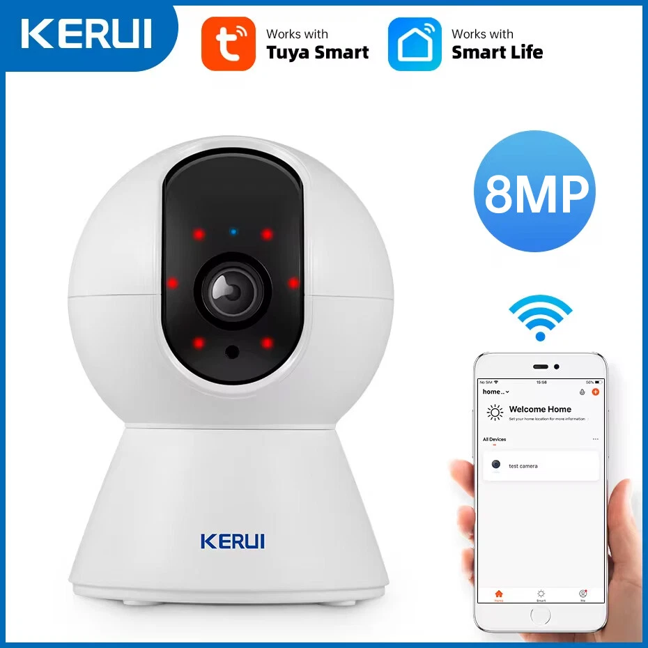  8MP IP Camera Wireless WIFI Tuya Outdoor CCTV HD Smart Home Security Infrared - Image 1 of 4