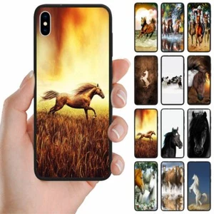 For Apple iPhone Series - Horse Theme Print Mobile Phone Back Case Cover #1 - Picture 1 of 13