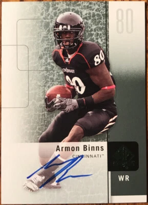 2011 SP Authentic Autographs Armon Binns #33 Cincinnati Bearcats - Image 1 of 2