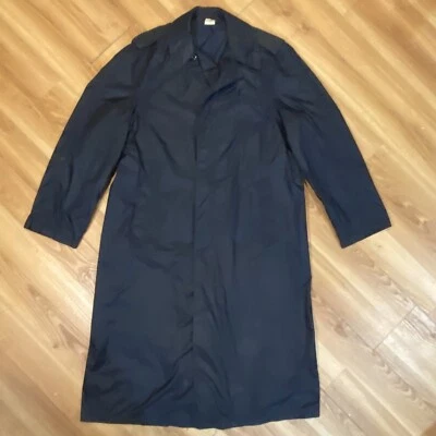 Vintage 70s US Air Force USAF Trench Rain Coat Mens 36 Long Nylon Button Up - Image 1 of 4
