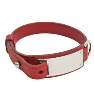 Hermes Dog Collar Epsom Leather Red Color BF562030