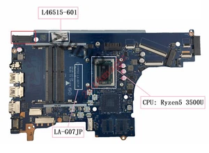 For HP 15-DB Motherboard w/Ryzen 5 3500U CPU LA-G07JP L46515-001/501 L46515-601 - Picture 1 of 6