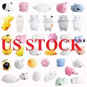 Cute Mochi Squishy Cat Squeeze Healing Fun Kids Toy Stress Reliever Decor 1 (4) - Picture 1 of 14