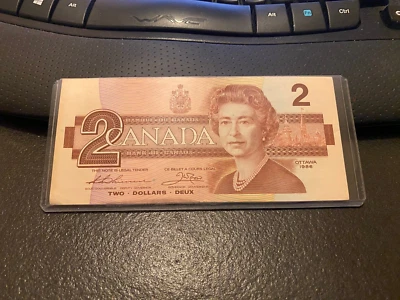 1986 Canada $2.00 Almost Uncirculated Bill - Image 1 of 2