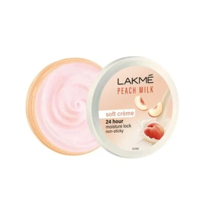 Crema hidratante facial LAKMÉ leche melocotón crema suave 100 g vitamina E para brillo suave sin aceite Foto 1 de 4