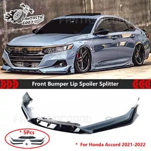 For Honda Accord 2021-2022 ACR Sonic Grey Front Bumper Lip Spoiler Splitter Kit - Bild 1 von 10