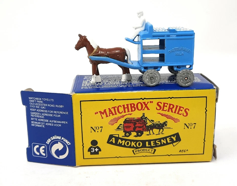 Matchbox Originals No 7 Horsedrawn Milk Float China Regular Wheel Replica - Bild 1 von 2