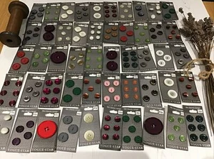50 Cards of Vogue Star Classic Range Buttons. Assorted Designs, Sizes, Colours. - Picture 1 of 4