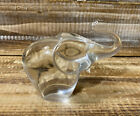 Holmegaard Clear Glass Elephant Paperweight Figurine Signed 3.75" Tall
