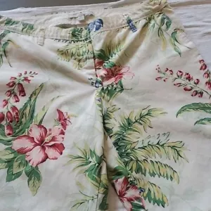 Tommy Hilfiger bunte Y2K Tropical Floral weite Beine Gr. 14 Hosen oder Crops - Bild 1 von 13