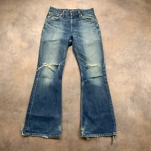 Vintage LEVI'S 516 Bootcut Jeans Mens (30 Inch Waist) (30 Inch Leg) Regular Blue - Foto 1 di 16