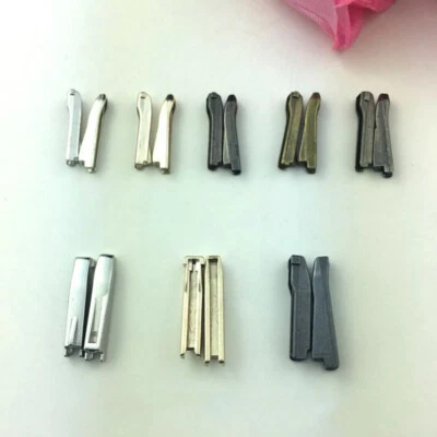 5 Pairs Metal Zipper Tail Clip Buckle Stop Plug Head DIY Hardware Craft Sewing - Image 1 of 2