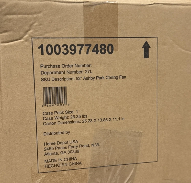 HDC Ashby Park 52 in. Bronze Ceiling Fan Replacement Parts 1003 977 490 - Image 1 of 1