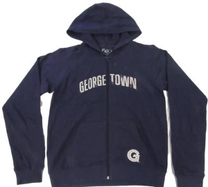 New Georgetown University Hoyas Woman Size M Medium Blue Full Zip Jacket - Picture 1 of 6