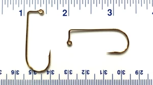 100 Matzuo 117040 Gold Aberdeen 90 Degree Jig Fish Hooks size 2/0 - Picture 1 of 2