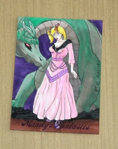 2023 5finity Mandy Mandy's Fantasies tarjeta de boceto 1/1 artista Ede Galileu - Imagen 1 de 2