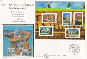 FRANKREICH 2003 FDC PORTRÄTS VON REGIONEN FRANKREICH ZU SEHEN YT BF61 - Bild 1 von 1