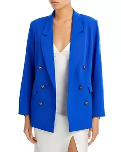 Aqua Women's Twill Business Professional Two-Button Blazer Jacket S B4HP - Picture 1 of 8